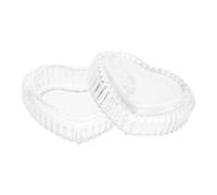 GALPADA Glass Trinket Box Heart-shaped Hand Box with Embossed Design for Valentine's Day, Space-saving Jewellery Storage to Keep Jewellery Protected on Dressing Tables and Home Use
