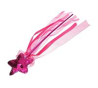 GALPADA Glitter Star Fairy Wands with Ribbons for Role Play Halloween Parties and Costume Accessories Comfortable and Easy to Hold Red Fairy Wand