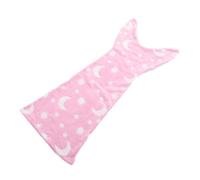 GALPADA Glow Dark Mermaid Blanket for Warm Wearable Fleece Soft Pink Flannel Tail for Home Travel Outdoor Adventures Machine Washable Cozy Snuggle