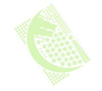GALPADA Glow Dark Romantic Cat Star Moon Stickers Green Luminous Wall Decals for Bedroom Nursery PVC Material for Couples and Cat Owners