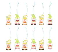 GALPADA Gnome Unique Hanging Ornament Wooden Summer Ornaments 12pcs Hawaii Decorations and Artistic Style and Festive Hawaii Theme for Home Door