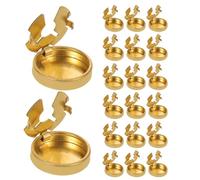 GALPADA Golden Copper Button Covers Unfinished for Crafting or Polishing with Glossy Finish 20pcs round Vintage Style Shirt Caps for Men Suitable for Denim and Tuxedo Shirts