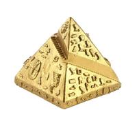 GALPADA Golden Resin Pyramid Desktop Decor Model for Home and Photo Props