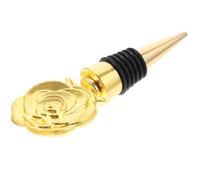 GALPADA Golden Rose Shape Alloy Wine Bottle Stopper Creative Sealing Plug for Beverages and Beer, Easy to Use, Prevent Alcohol Volatilisation, for Family Gatherings