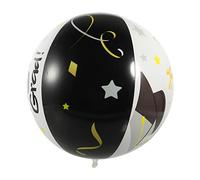 GALPADA Graduation Inflatable Beach Ball PVC Thick for Summer Parties Lightweight and Portable for Adults Creative Graduation Elements Design