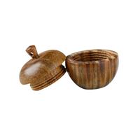 GALPADA Green Sandalwood Apple Keychain Diy Pendant Box for Fathers Day Holiday Accessories Bag Hanging Trinket