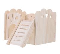 GALPADA Guinea Pig Hideout Wooden House for Small Animals Safe Fun Hamster Hideaway Durable Design for Relaxation Play for Pet Exercise Rest for Guinea Pigs Hamsters and More