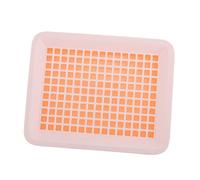 GALPADA Guinea Pig Litter Box Bunny Potty Square Plastic Urine Waste Container Non-tip Design for Small Pets for Rabbits Chinchillas Pink White Color