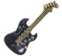 GALPADA Guitar Brooch Pin in Alloy with Chic Vintage Style, Express Personality and Clothing Decoration, Simple and Elegant Design for Festival and Holiday Accessories