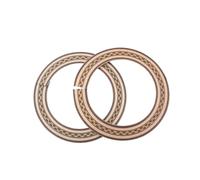 GALPADA Guitar in Wooden Acoustic Hole with Sound Wave Rosette Decorative Pattern and Not Easy to Crack for Brown Suitable Classical Guitars