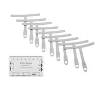 GALPADA Guitar Luthier Tool Kit Stainless Steel String Action Ruler Understring Radius Gauge Double-sided Etching Accurate Measurement with Guitar Wiping Cloth for Stringed Instrument