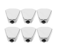 GALPADA Guitar Tuning Peg Knobs Set Easy Adjustment 6pcs Silver Metal with Versatile Compatibility, Sl nd Modern Replacement Parts for Electric and Acoustic Guitars for Musical