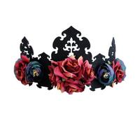 GALPADA Hair Band Crown Wreath Headband Vintage Western Style Halloween Made of Felt and Cloth Pull Rope Hair Accessory for Dancing Party