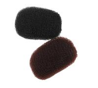 GALPADA Hair Base Inserts Volume Hair Bump Pads 2pcs Black Brown for Women Breathable Bump It up Styling Clips for Beehive and Puff Cushions