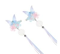 GALPADA Hair Clips Hair Accessories Chinese in Butterfly Metallic Acrylic Retro to Keep Style Hanfu Made of Keep Hairstyle for Boys and Girls Daily Life or Cosplay Party