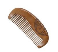 GALPADA Hair Comb Anti-static Relief Headache Comb Peach Wood Carving Half Moon Shape for Stylish Retro Hair Styling Tool Ladies