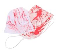 GALPADA Halloween Bloody Apron and Hat Set for Horror House Cosplay Events, Comfortable Non-woven Fabric Chef Costume with Quick Transformation and Realistic Scary Details
