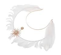 GALPADA Halloween Decorations Nun Headpiece Ring Crown Headband Goddess Headpiece for Women Costume Hair Accessories Party Cosplay Headband