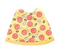 GALPADA Halloween Pet Costume for Dogs and Cats Orange Pizza Design Polyester Material Cozy and Suitable for Outdoor Activity Creative and Lovely Pet Clothing for Autumn Winter Spring