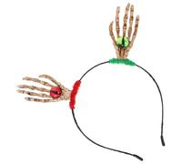 GALPADA Halloween Skull Eyeball Headband for Women Party Cosplay Hairband Smooth Abs Surface Comfortable to Wear Unique Horror Headpiece