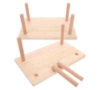 GALPADA Hamster Cage Wooden Platforms 2Pcs Tall Standing Boards for Small Pets Dwarf Hamsters Play and Climbing