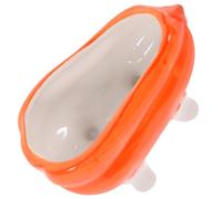 GALPADA Hamster Sand Bathtub, Pumpkin Shape Ceramic Hamster Sand Bath Box, Orange, for Small Pet Cage