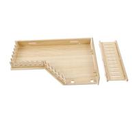 GALPADA Hamster Solid Wood Ladder Platform for Rat Cage Includes Basic Cage Accessories Hamster Jumping Toy for Small Pets