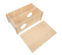 GALPADA Hamster Wooden Hideout House Hamster Nest Maze Design Rectangular 32x20x13cm Pet Plaything