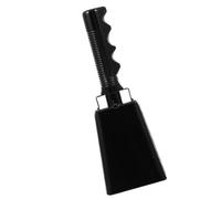GALPADA Handheld Musical Instrument with Handle Black Metal Cowbell with Strong Vibration and Comfortable Grip for Cheering and Football Matches Football Games Hand Bell