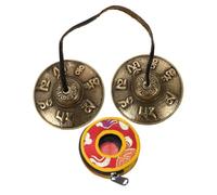 GALPADA Handmade Brass Meditation Cymbals Bell Set for Yoga Meditation and Sound Therapy Thick Design for Long Resonating Tones Practical Hand Percussion Instrument From Nepal