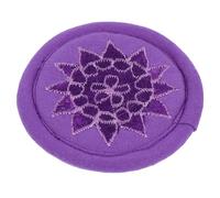 GALPADA Handmade Nepal Embroidered Singing Bowl Pad and Teapot Cushion in Purple Cotton Cloth, Tibetan Buddhism Art Craft Decoration Suitable for Buddha Hall Meditation and Sound Therapy