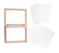 GALPADA Handmade Paper Making Kit Wooden Mesh Screen Frame with Quick Replace Cloth for DIY Crafts Adults Papermaking Mold Deckle with Mesh Liner Cloths for Dried Flower Art Projects
