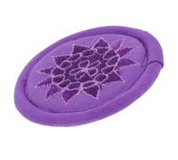 GALPADA Handmade Tibetan Buddhism Singing Bowl Pad and Teapot Mat in Purple Cotton Cloth with Embroidered Art Craft Design for Buddha Hall Decoration and Meditation