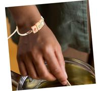 GALPADA Handwoven Chinese Mahjong Feng Shui Bracelet Stretchy Beige Braided Wrist Rope Artisan Jewelry for Fortune and Versatile Everyday Wear