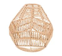GALPADA Handwoven Faux Rattan Pendant Light Shade Creative Rustic Vintage Lampshade for Tea Rooms Restaurants Artistic Hanging Lamp Cover with Countryside Charm
