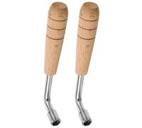GALPADA Harp Tuning Wrench Made of Stainless Steel with Ergonomic Wood Handle 2pcs for Accurate Tuning of Auto Harps and Stringed Musical Instruments