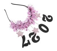 GALPADA Headband Creative Number and Star Design Adjustable 2027 New Year with Skin-friendly Iron and Cloth Material Glitter Hair Accessories for Women for Parties and Dances