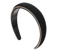 GALPADA Headband Hair Accessory Rhinestone for Women and Girls Wide Stylish High Crown Effect Elegant with Padded Suede Material and Sparkling Details for Daily Wear and Outings