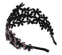 GALPADA Headband Lightweight and Rhinestone Band Flower Wide Sparkly Bridal Hair Accessory for with Elegant Design Weddings Parties Daily Wear