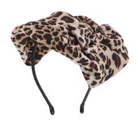 GALPADA Headband with Versatile Decorating Hairstyle Feature for Women Leopard Print Stylish Half Beret Cloth Hairband Chic and Cute Animal Print Accessory for Parties and Daily Wear