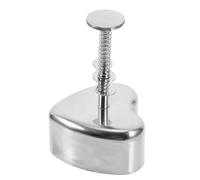 GALPADA Heart Shaped 304 Stainless Steel Burger Press and Rice Ball Mold, Non-Stick Patty Maker for Onigiri, Bento, and ’ Lunch, Sturdy Meat Patty and Mini Pancake Mold for Kitchen Use