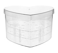 GALPADA Heart Shaped Flower Arrangements Container Acrylic Floral Display Case 21-holes Delicate Simple Packaging Solution for Valentine's Day and Birthdays