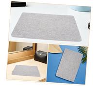 GALPADA Heat Resistant Wool Felt Ironing Mat Portable Quilting Pad for Tabletop Use Steam Barrier and Moisture Absorbing Protective Pressing Board in Light Grey