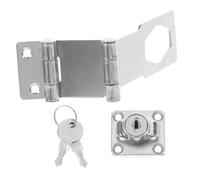 GALPADA Heavy Duty Keyed Hasp Lock for Cabinets and Drawers with Twist Knob Zinc Alloy Security Lock Clasp for Closet Doors Easy Tool Installation for Furniture