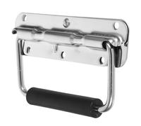 GALPADA Heavy Duty Pull Handle with Folding Stainless Steel Toolbox Handle and Spring Loaded Latch Portable Metal for Easy to Carry Multi-Purpose Projects Mobile Repairs