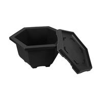 GALPADA Hexagonal Orchid Flower Pot with Tray for Indoor Plants Large Plastic Nursery Planter Pot Thickened Hexagonal Flowering Bonsai Container for Home Garden