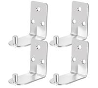 GALPADA Hook Fire Extinguisher Mount: Fire Extinguisher Bracket for Wall Iron Wall Mount Holder Hook Office & Garage Silver Iron Kitchen Counter Storage Dining Table Service, 4 PCS