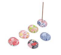 GALPADA Incense Stand Style Japanese Stick 6pcs Burner Ceramic Holder with Relaxing Therapy Function and for Bedroom Hotel Décor