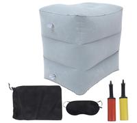 GALPADA Inflatable Airplane Footrest Pillow for Travel Under Desk Use with Quick Unfold Design Travel Foot Rest Accessory for Airplane Leg Support Random Random Color