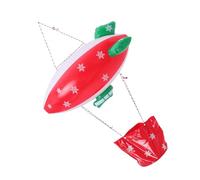 GALPADA Inflatable Christmas Spaceship Balloon Decoration Bright Colorful Blow Up Ornament for Indoor Outdoor Holiday Party Lightweight Portable Festive Display for Front Door Wall Mantel